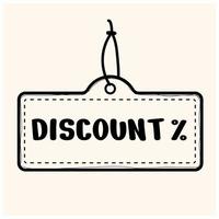 discount tag hand drawn vector