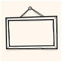 empty board sketch white background vector