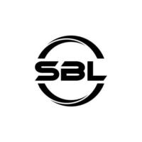 diseño de logotipo de letra sbl en ilustración. logotipo vectorial, diseños de caligrafía para logotipo, afiche, invitación, etc. vector