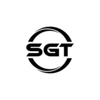 SGT letter logo design in illustration. Vector logo, calligraphy designs for logo, Poster, Invitation, etc.