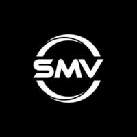 diseño de logotipo de letra smv en ilustración. logotipo vectorial, diseños de caligrafía para logotipo, afiche, invitación, etc. vector