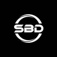SBD letter logo design in illustration. Vector logo, calligraphy designs for logo, Poster, Invitation, etc.
