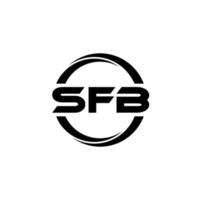 diseño de logotipo de letra sfb en ilustración vector