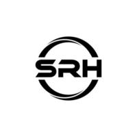 SRH letter logo design in illustration. Vector logo, calligraphy designs for logo, Poster, Invitation, etc.