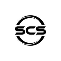 diseño del logotipo de la letra scs en la ilustración. logotipo vectorial, diseños de caligrafía para logotipo, afiche, invitación, etc. vector