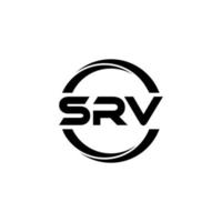 SRV letter logo design in illustration. Vector logo, calligraphy designs for logo, Poster, Invitation, etc.