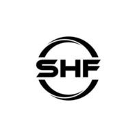 SHF letter logo design in illustration. Vector logo, calligraphy designs for logo, Poster, Invitation, etc.