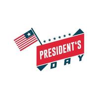 día del Presidente. tipografía vectorial, diseño de texto o logotipo. se puede utilizar para pancartas de venta, tarjetas de felicitación, regalos, etc. vector
