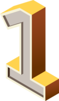 numero font isometrico png