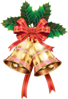 Christmas decoration Bells and holly leaf png