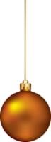 ornements de boule de noël suspendus à du fil d'or png