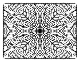 Adult mandala coloring page, hand drawn floral mandala doodle art, mandala coloring page for adult relaxation