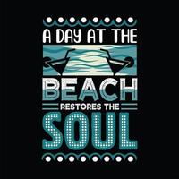 Beach T-shirt Design vector