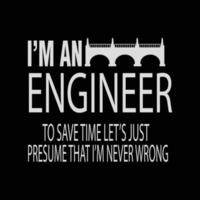 Civil Engineer T-shirt Design vector