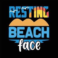diseño de camiseta de playa vector