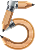 symbole de numéro de crayon png