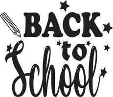 Back To School T-shirt Design vector