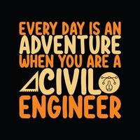 Civil Engineer T-shirt Design vector