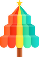 ilustración de color de icono de árbol de navidad png
