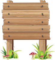 ilustración de letrero de madera png