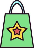 icono de vector de bolsa de compras