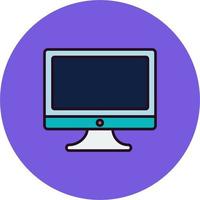 icono de vector de pantalla de monitor