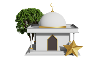 Mezquita de renderizado 3d ramadan kareem png