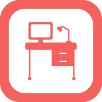 Office Desk Vector Icon