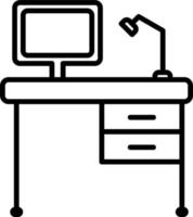 Office Desk Vector Icon