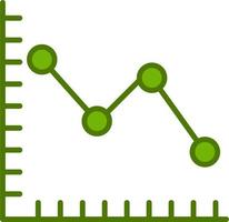 Line Graph Vector Icon