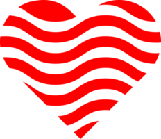 icono de corazón png, ilustración estilizada con fondo transparente png