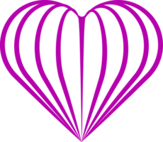 icono de corazón png, ilustración estilizada con fondo transparente png