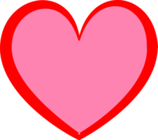 icono de corazón png, ilustración estilizada con fondo transparente png