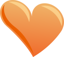 PNG heart icon, stylized illustration with transparent background