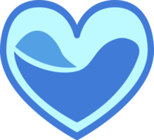 icono de corazón png, ilustración estilizada con fondo transparente png