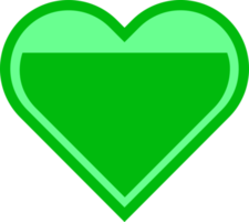 PNG heart icon, stylized illustration with transparent background