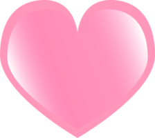 icono de corazón png, ilustración estilizada con fondo transparente png