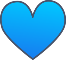 PNG heart icon, stylized illustration with transparent background