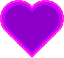 icono de corazón png, ilustración estilizada con fondo transparente png