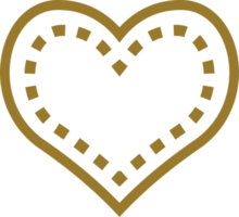 png ícone de coração, ilustração estilizada com fundo transparente