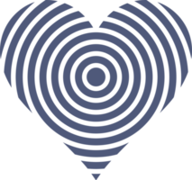 png Herzsymbol, stilisierte Illustration mit transparentem Hintergrund