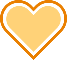 icono de corazón png, ilustración estilizada con fondo transparente png