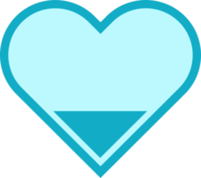 icône de coeur png, illustration stylisée avec fond transparent png