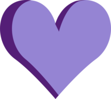 icône de coeur png, illustration stylisée avec fond transparent png