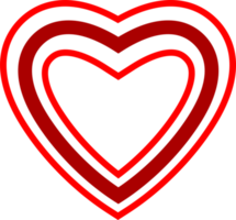 icono de corazón png, ilustración estilizada con fondo transparente png