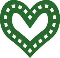 icono de corazón png, ilustración estilizada con fondo transparente png