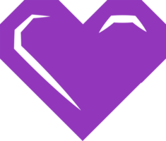 icono de corazón png, ilustración estilizada con fondo transparente png