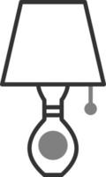 icono de vector de lámpara de mesa