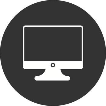 icono de vector de pantalla de monitor