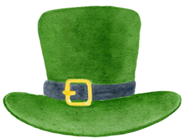 waterverf st Patrick elf van Ierse folklore groen hoed tekenfilm hand- schilderij png